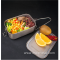Outdoor Pure Titanium Portable Full Sandblasted Lunch box